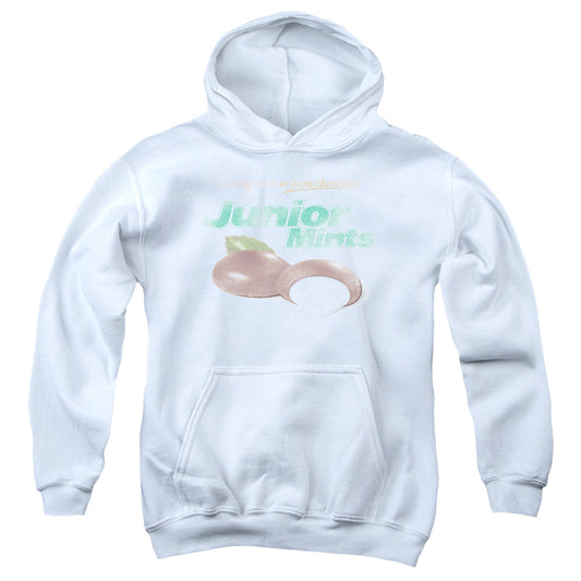 Tootsie Roll Junior Mints Logo Kids Youth Hoodie White