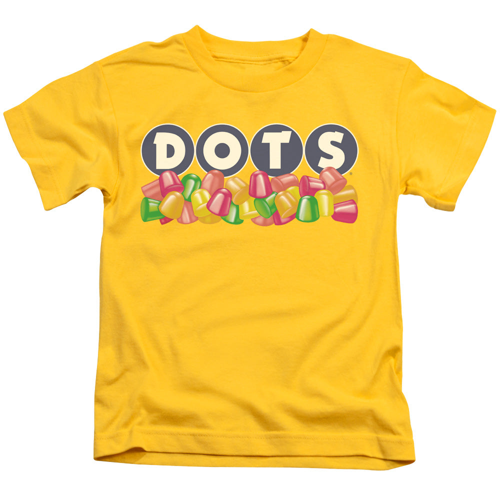 Tootsie Roll Dots Logo Juvenile Kids Youth T Shirt Yellow