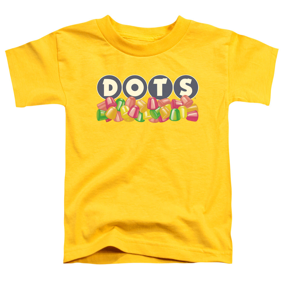 Tootsie Roll Dots Logo Toddler Kids Youth T Shirt Yellow