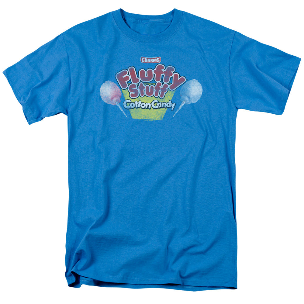 Tootsie Roll Fluffy Stuff Logo Mens T Shirt Turquoise