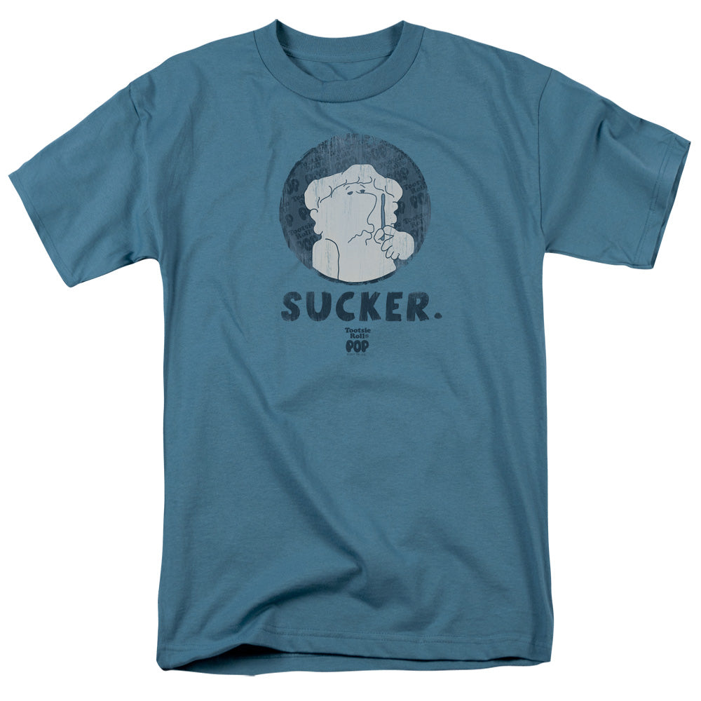 Tootsie Roll Sucker Mens T Shirt Slate