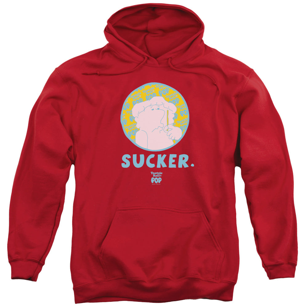 Tootsie Roll Sucker Mens Hoodie Red