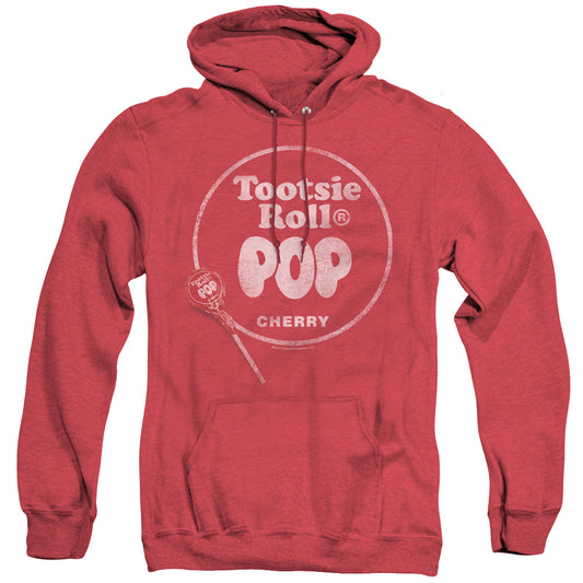 Tootsie Roll Tootsie Roll Pop Logo Heather Mens Hoodie Red