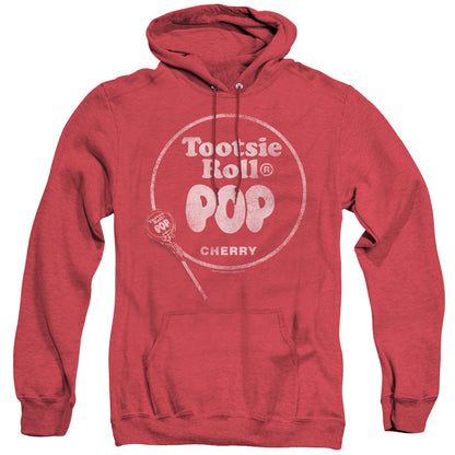 Tootsie Roll Tootsie Roll Pop Logo Mens Heather Hoodie Red