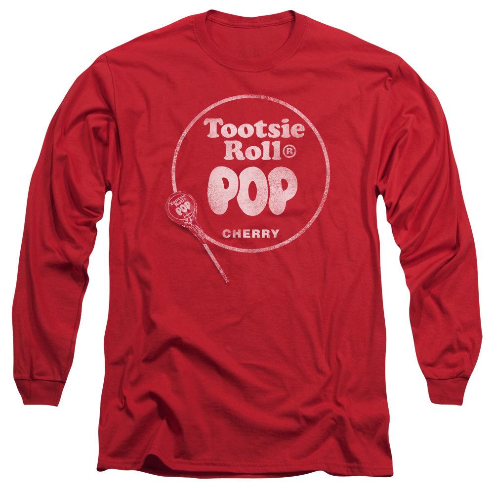 Tootsie Roll Tootsie Roll Pop Logomens Long Sleeve Shirt Red