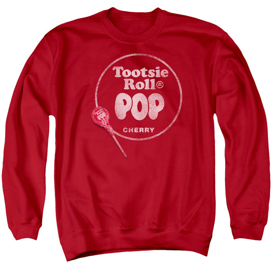 Tootsie Roll Tootsie Roll Pop Logo Mens Crewneck Sweatshirt Red