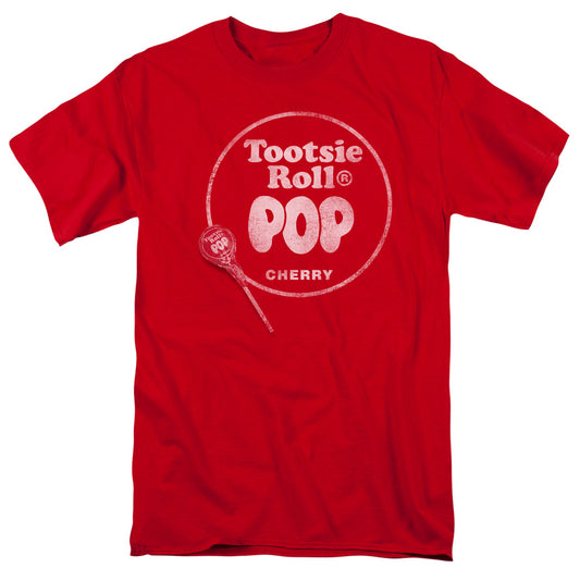 Tootsie Roll Tootsie Roll Pop Logo Mens T Shirt Red