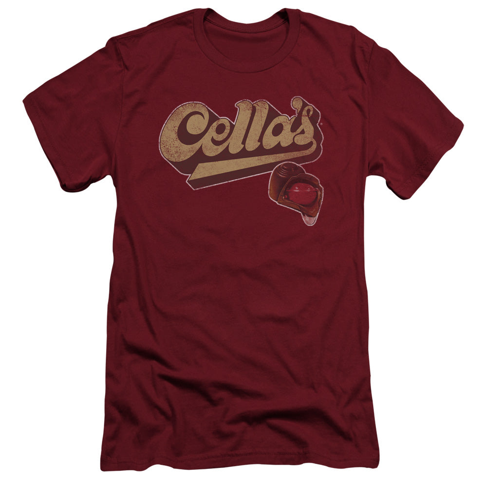 Tootsie Roll Cellas Logo Slim Fit Mens T Shirt Cardinal