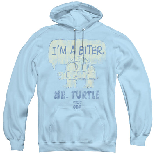 Tootsie Roll Im A Biter Mens Hoodie Light Blue