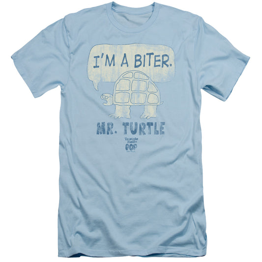 Tootsie Roll Im A Biter Slim Fit Mens T Shirt Light Blue