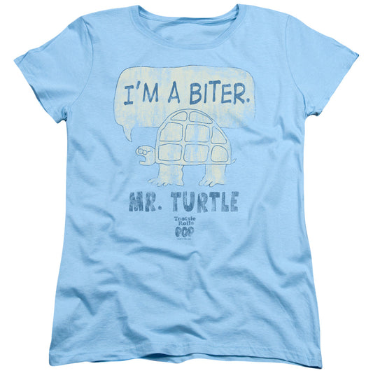 Tootsie Roll Im A Biter Womens T Shirt Light Blue