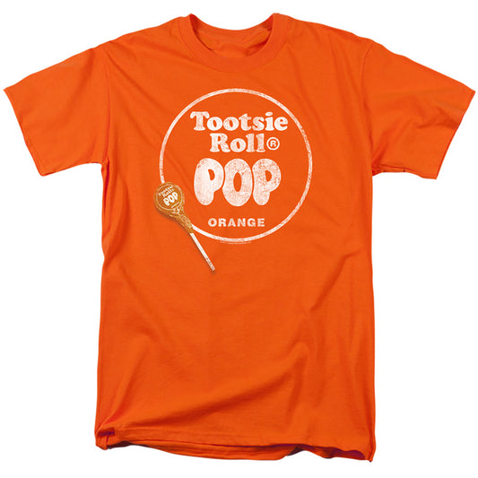 Tootsie Roll Pop Logo Mens T Shirt Orange