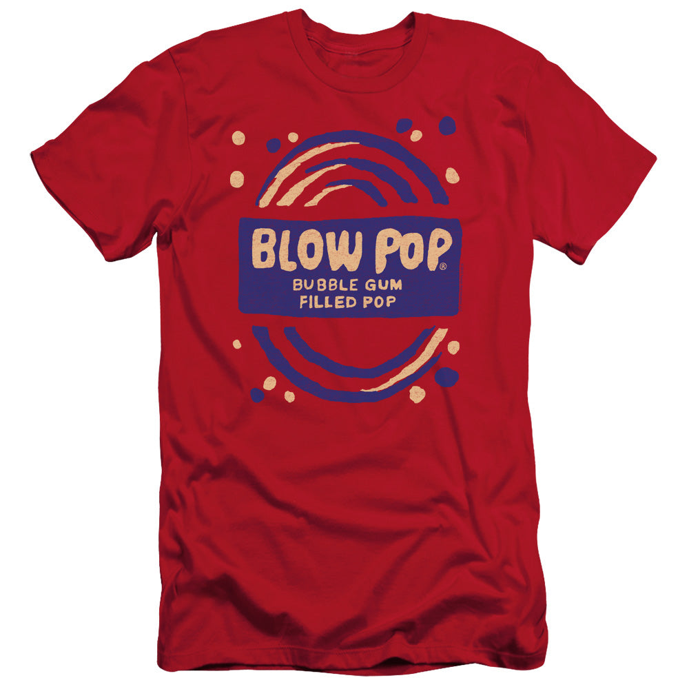 Tootsie Roll Blow Pop Rough Slim Fit Mens T Shirt Red