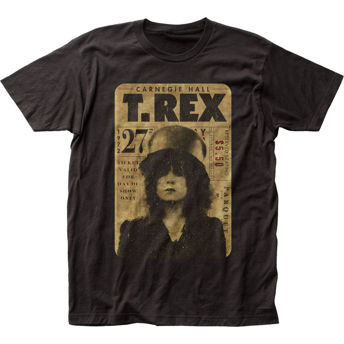 T Rex Concert Ticket Mens T Shirt Black