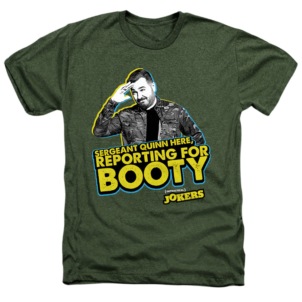 Impractical Jokers Sergeant Quinn Heather Mens T Shirt Military Green ...