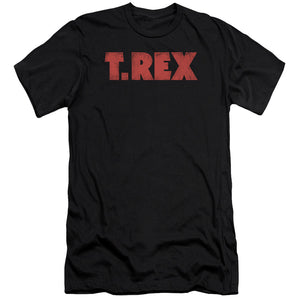 T Rex Logo Slim Fit Mens T Shirt Black