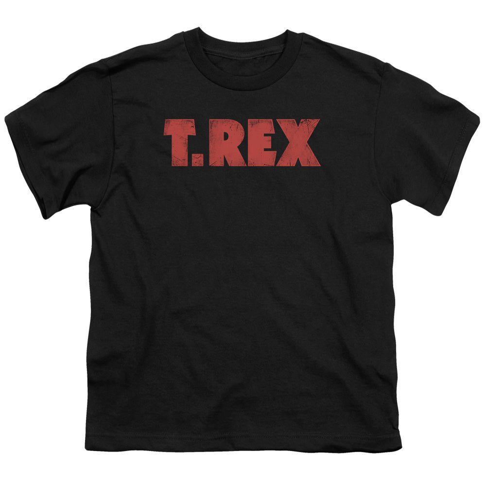 T Rex Logo Kids Youth T Shirt Black