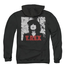 Load image into Gallery viewer, T Rex The Slider Back Print Zipper Mens Hoodie Black