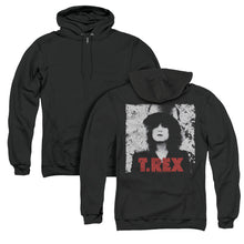 Load image into Gallery viewer, T Rex The Slider Back Print Zipper Mens Hoodie Black