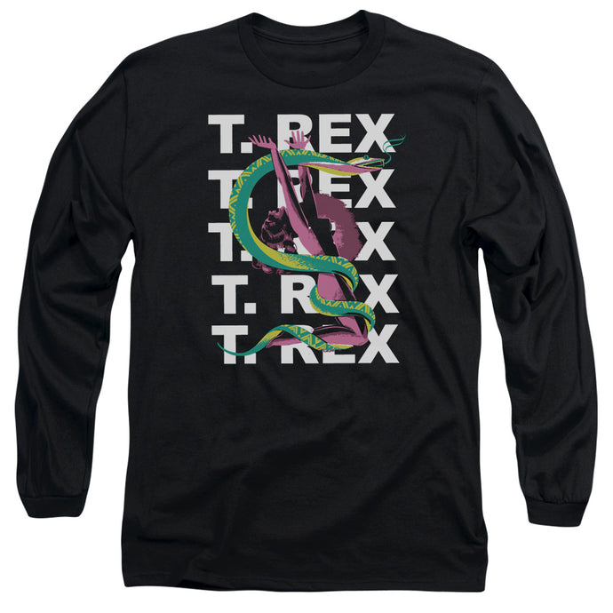T Rex Snake Mens Long Sleeve Shirt Black