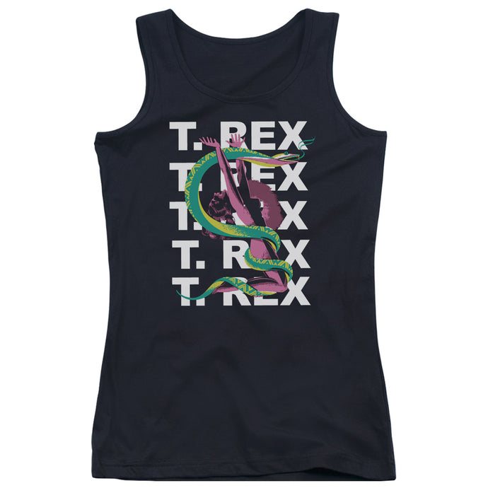 T Rex Snake Womens Tank Top Shirt Black