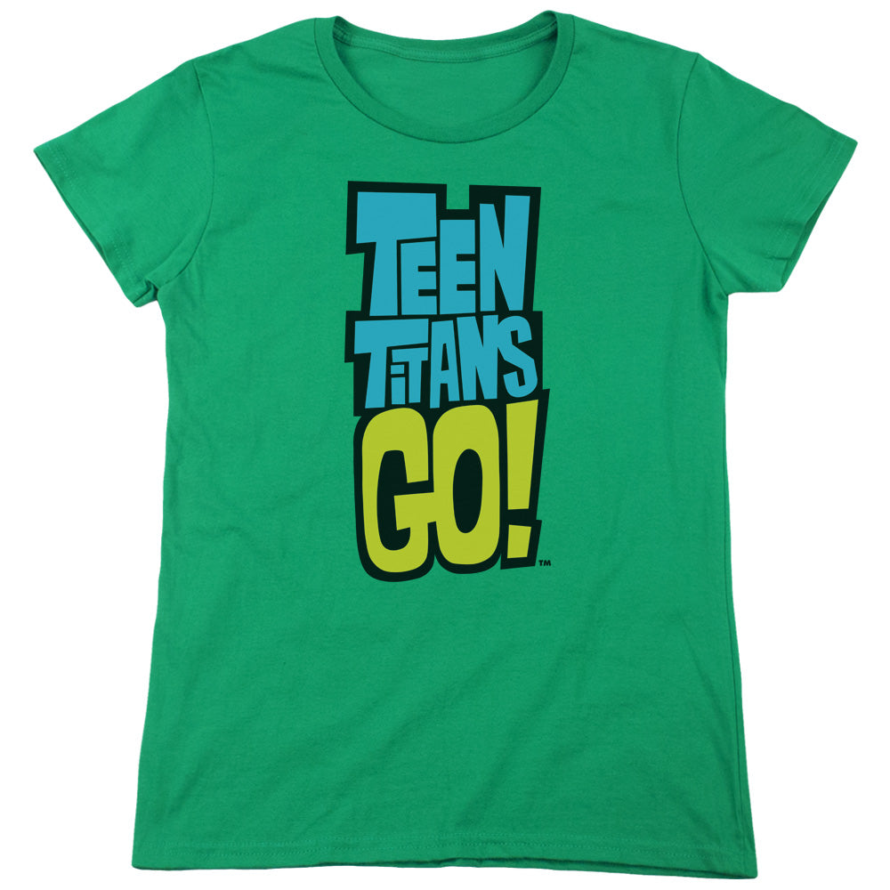 Teen Titans Go Logo Womens T Shirt Kelly Green