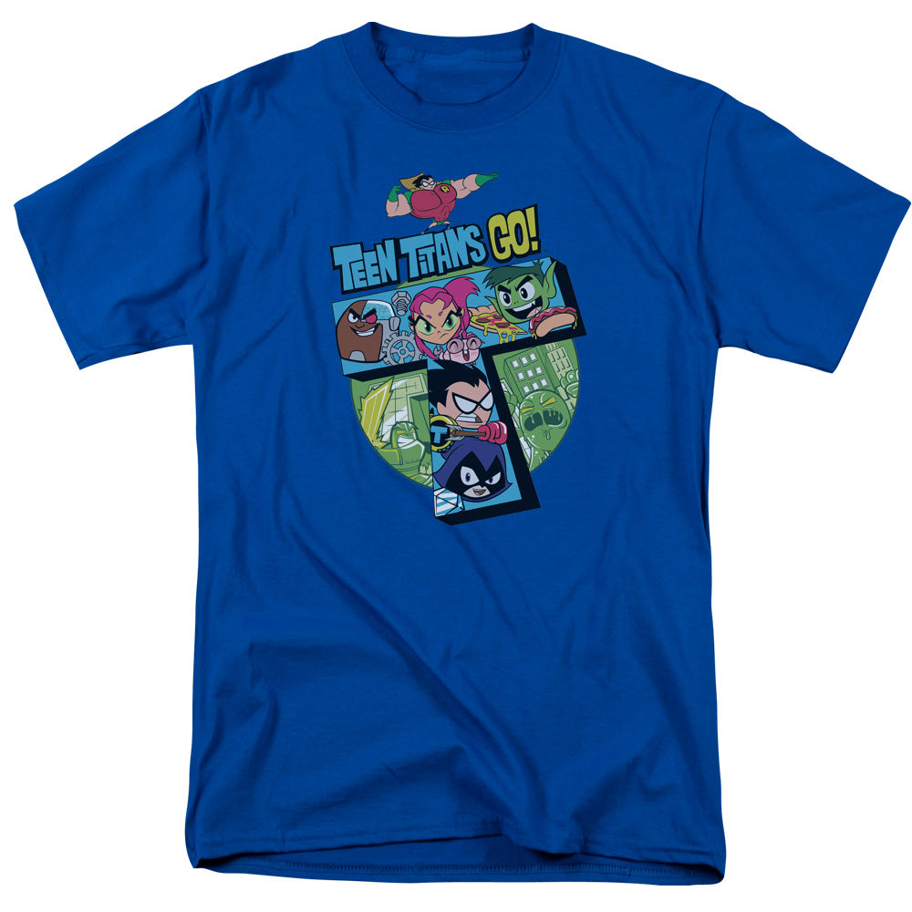 Teen Titans Go T Mens T Shirt Royal Blue