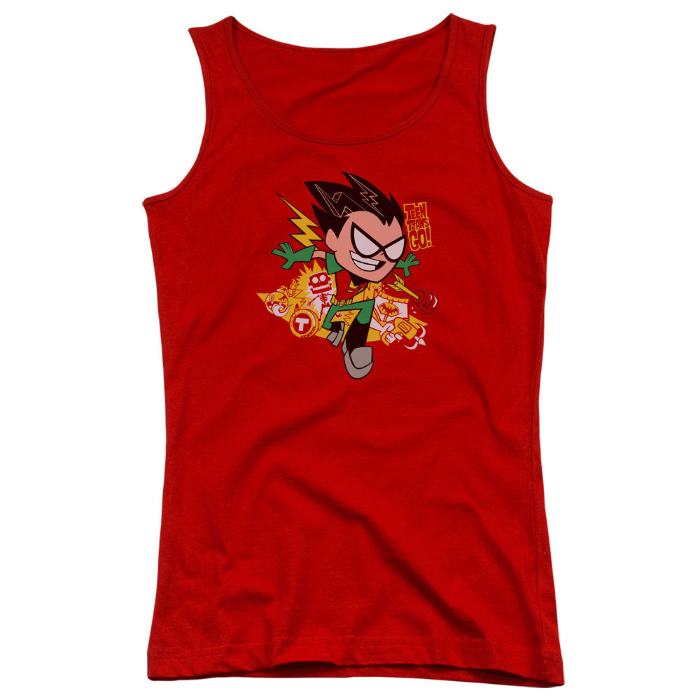 Teen Titans Go Robin Womens Tank Top Shirt Red