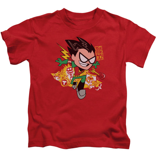 Teen Titans Go Robin Juvenile Kids Youth T Shirt Red