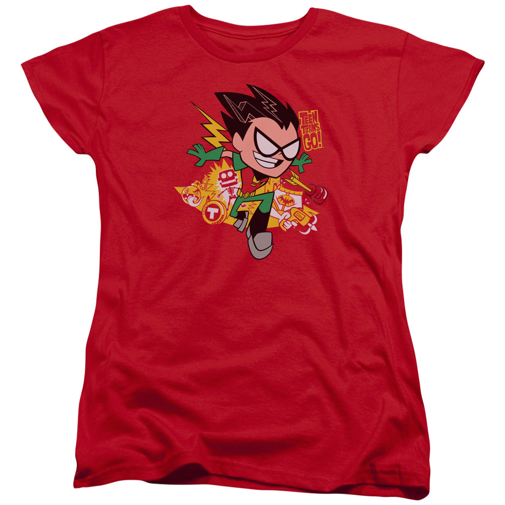 Teen Titans Go Robin Womens T Shirt Red