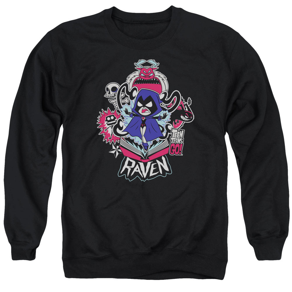 Teen Titans Go Raven Mens Crewneck Sweatshirt Black