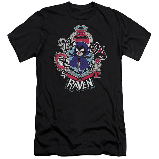 Teen Titans Go Raven Slim Fit Mens T Shirt Black