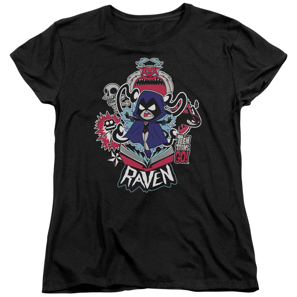 Teen Titans Go Raven Womens T Shirt Black