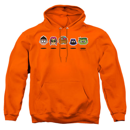 Teen Titans Go Floating Heads Mens Hoodie Orange