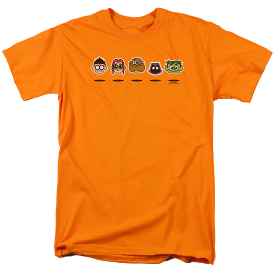 Teen Titans Go Floating Heads Mens T Shirt Orange