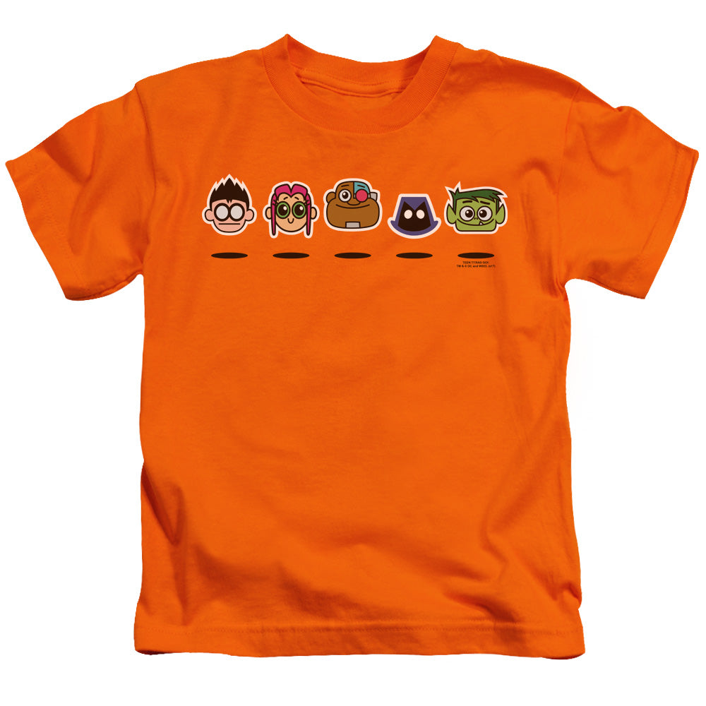 Teen Titans Go Floating Heads Juvenile Kids Youth T Shirt Orange