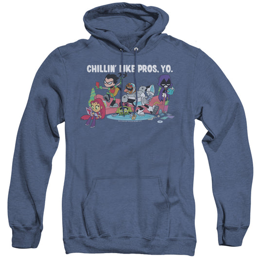 Teen Titans Go Like Pros Yo Heather Mens Hoodie Royal Blue