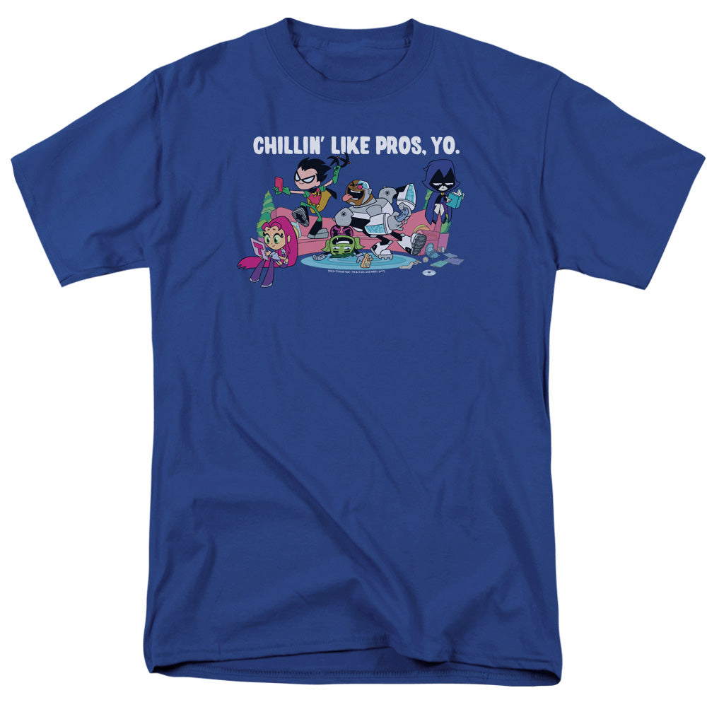 Teen Titans Go Like Pros Yo Mens T Shirt Royal Blue