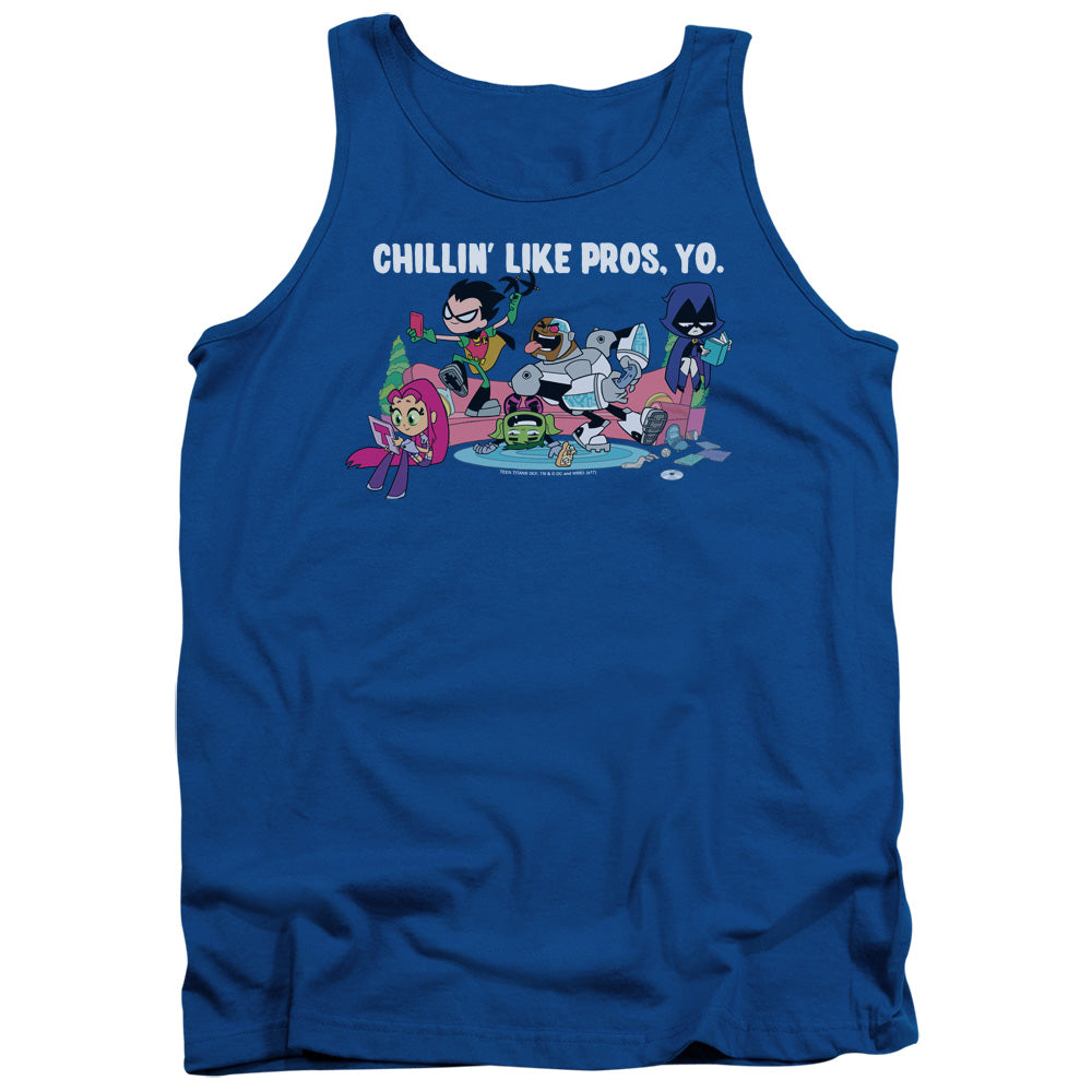 Teen Titans Go Like Pros Yo Mens Tank Top Shirt Royal Blue