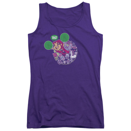 Teen Titans Go Yay Womens Tank Top Shirt Purple