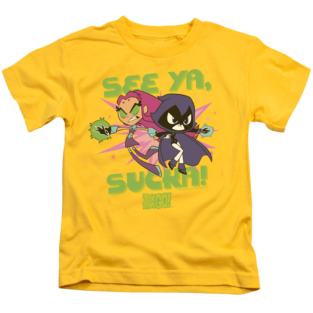 Teen Titans Go See Ya Juvenile Kids Youth T Shirt Yellow