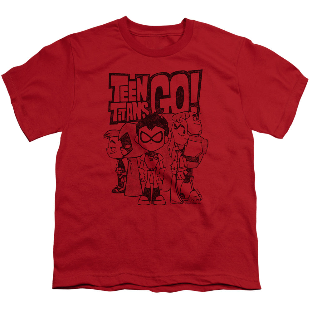 Teen Titans Go Team Up Kids Youth T Shirt Red