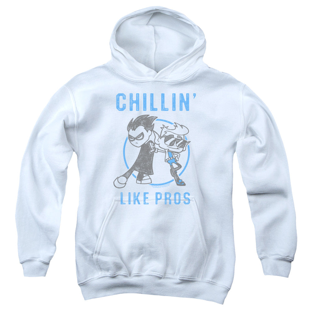 Teen Titans Go Like Pros Kids Youth Hoodie White