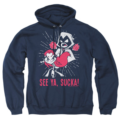 Teen Titans Go Suckas Mens Hoodie Navy