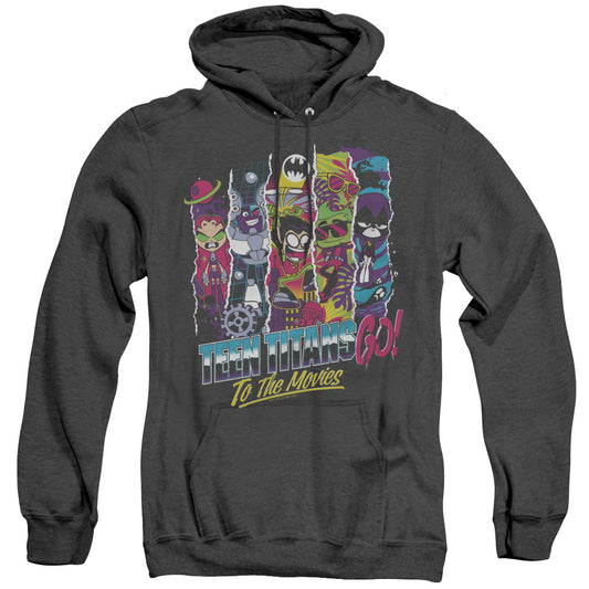 Teen Titans Go To The Movies To The Movies Heather Mens Hoodie Black