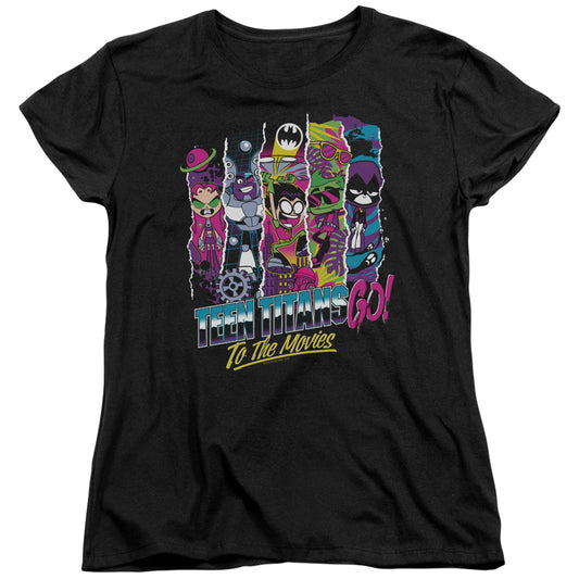 Teen Titans Go To The Movies To The Movies Womens T Shirt Black