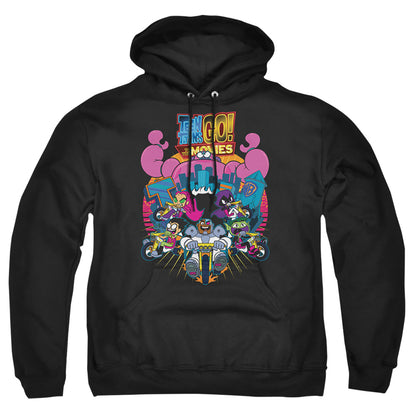 Teen Titans Go To The Movies Burst Through Mens Hoodie Black