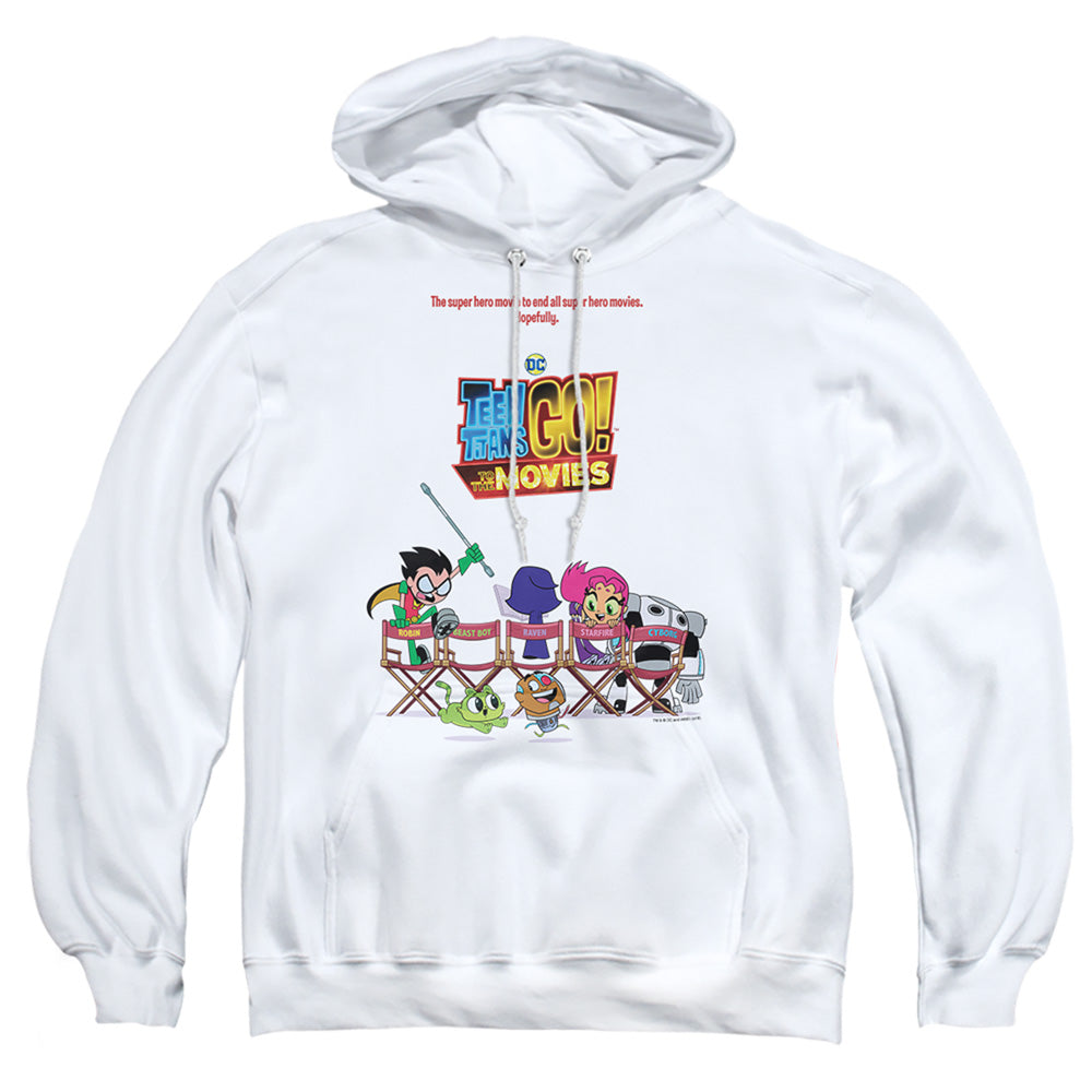 Teen Titans Go To The Movies Poster Mens Hoodie White