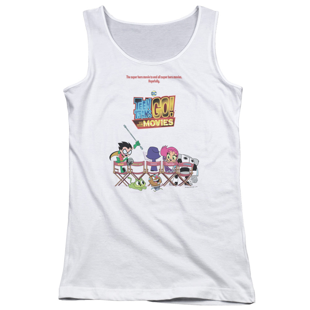 Teen Titans Go To The Movies Poster Womens Tank Top Shirt White