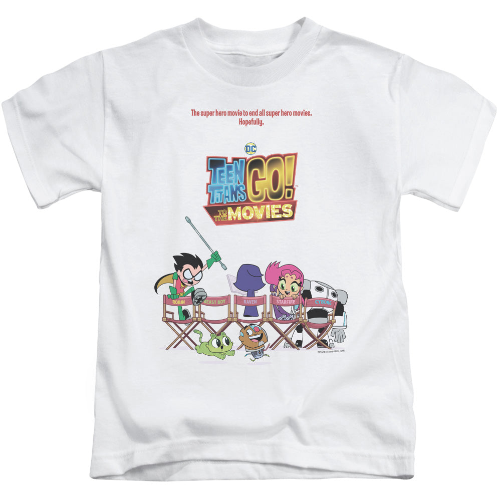 Teen Titans Go To The Movies Poster Juvenile Kids Youth T Shirt White